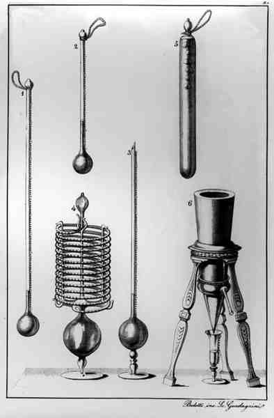 Instrumentos científicos, por Bedetti, grabado por Gaetano Guadagnini (1800-1860) de Italian School