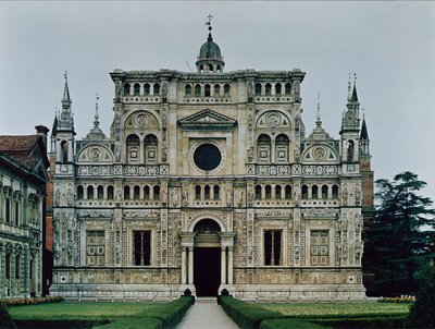 Fachada de la pantalla del Monasterio Cartujo, comenzado en 1473 de Italian School