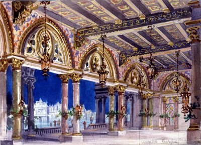 Diseño de Escenografía para la Ópera "Lucrezia Borgia" de Gaetano Donizetti, Milán, 1833 de Italian School