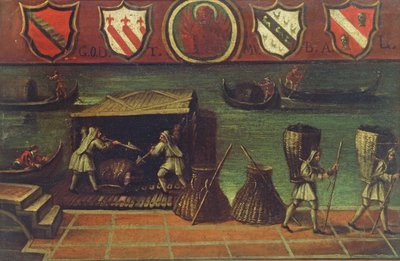 Signo del Gremio de Portadores de Carbón Venecianos de Italian School