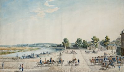 Firma de la capitulación de París en el castillo de Saint-Cloud, 3 de julio de 1815 (acuarela) de Italian School