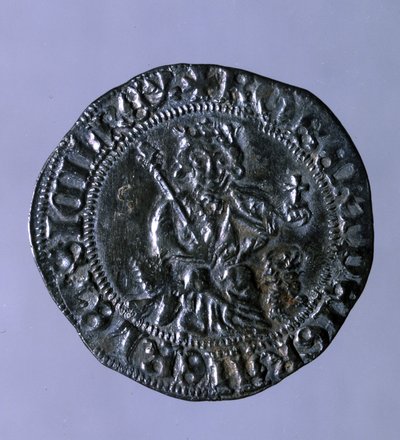 Moneda de plata acuñada en la época del Rey de Nápoles Roberto I de Anjou (1275-1343) de Italian School