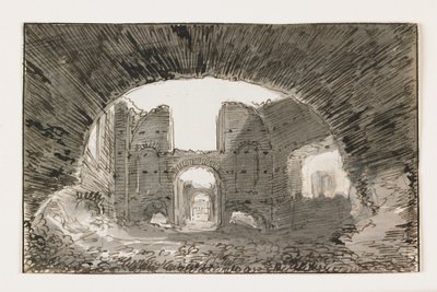 Boceto de los Baños de Caracalla de Italian School