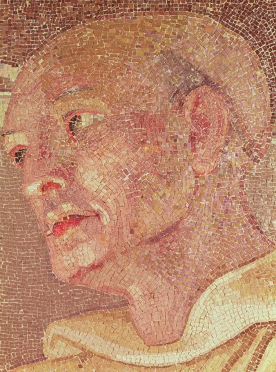 San Bernardo de Claraval (c.1090-1153) de la Cripta de San Pedro (mosaico) (detalle) de Italian School