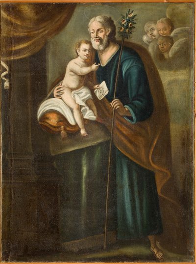 San José, primera mitad del siglo XVIII (óleo sobre lienzo) de Italian School