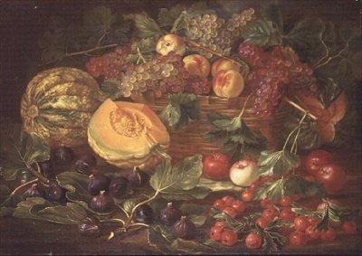Naturaleza muerta de frutas de Italian School