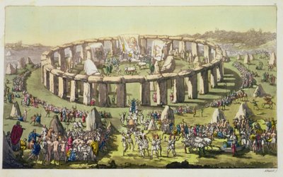 Stonehenge, o un templo circular de los druidas, lámina 19 de La Historia de las Naciones de Italian School