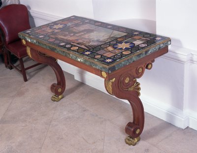 Tablero de mesa que representa el puerto de Livorno, según un diseño de Antonio Ciocci (fl.1722-92) de Italian School