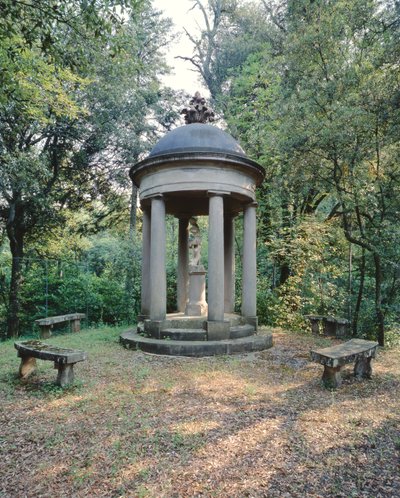 Templo con estatua de Venus, Villa di Celle de Italian School