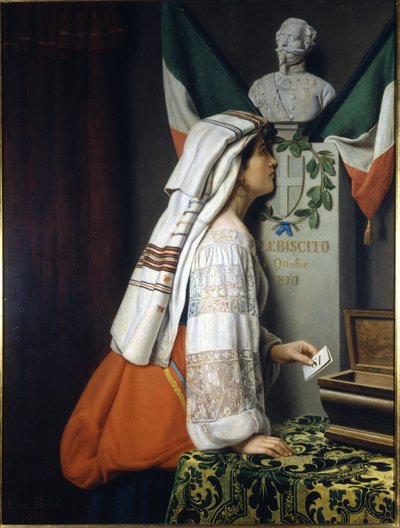 El plebiscito de 1870. En esta ocasión los italianos votaron por la unidad italiana. Museo del Risorgimento. Milán de Italian School