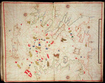 El Mar Egeo, de un atlas náutico, 1646 de Italian School