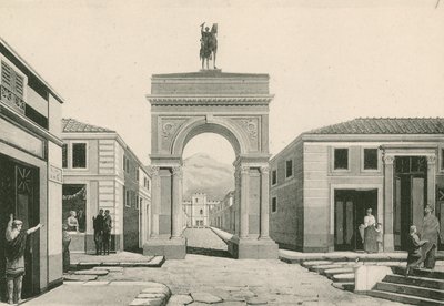 El arco de Calígula como era de Italian School
