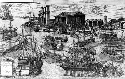 La Llegada de Enrique III de Francia al Lido de Venecia el 8 de julio de 1574, 1591 de Italian School