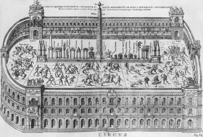 El Circo Máximo en Roma, c.1600 de Italian School
