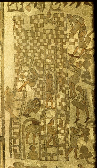 La construcción de la Torre de Babel, 1166 de Italian School
