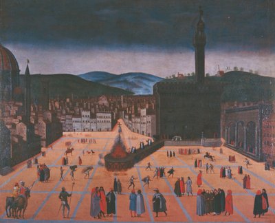 La Ejecución de Girolamo Savonarola de Italian School