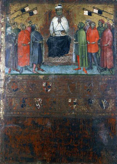 El gobierno restaurando los controles en las ciudades, 1385 de Italian School