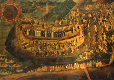 El gran martirio de los cincuenta y dos mártires de Nagasaki (1622) de Italian School
