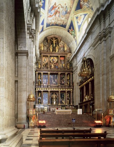 El altar mayor en la Basílica de Italian School