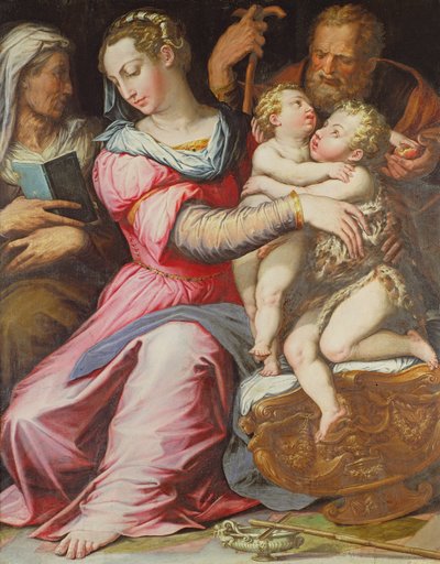 La Sagrada Familia con el Niño San Juan Bautista de Italian School