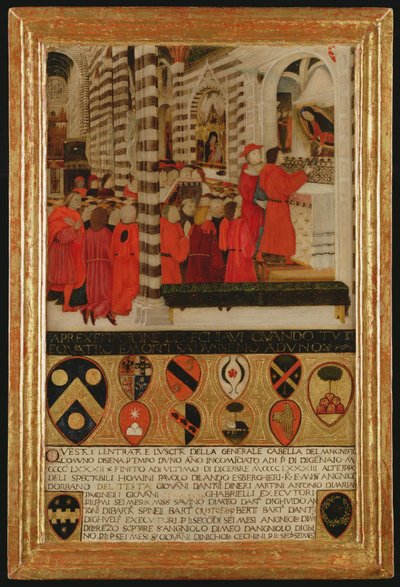 Las llaves de Siena entregadas a la Virgen de Italian School