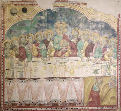 La Última Cena y la Agonía en el Jardín, c.1300 de Italian School