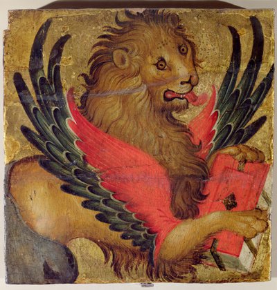El León de San Marcos (óleo sobre tabla) de Italian School