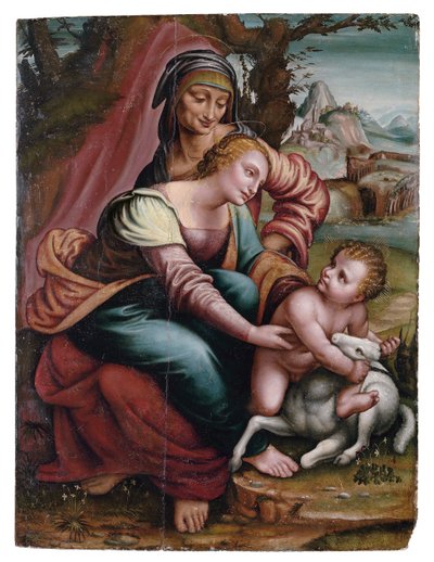 La Madonna y el Niño con Santa Ana, Norte de Italia de Italian School