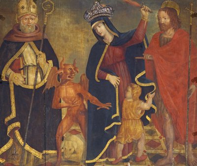 La Virgen del Socorro con los Santos (temple sobre tabla) de Italian School