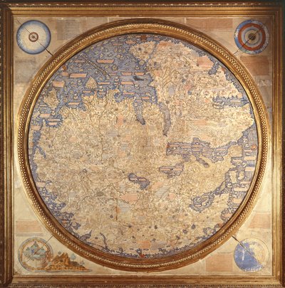 El Mappa Mundi de Fra Mauro, monje camaldulense del monasterio de San Michele en Murano de Italian School
