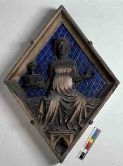 La Luna, azulejo en relieve del Campanile de Italian School