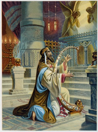 El salmista David de Italian School