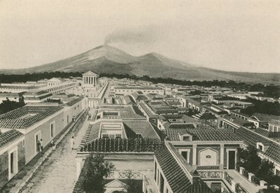 El panorama de Pompeya como era de Italian School