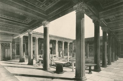 El peristilo en la casa de los Vettii de Italian School