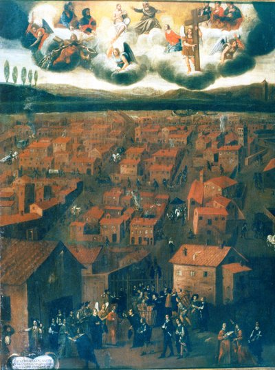 La peste en Roma en 1656 de Italian School