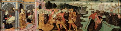 El regreso de Ulises, panel de cassone, Siena (óleo sobre panel) de Italian School
