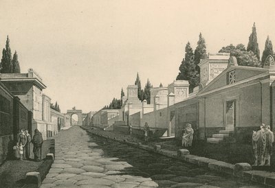 La calle de las tumbas como era de Italian School