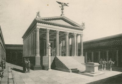 El Templo de Apolo como era (grabado) de Italian School