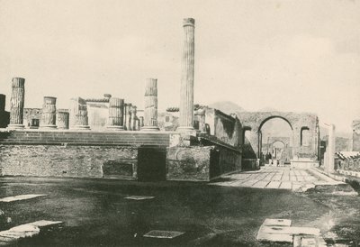 El templo de Júpiter y el arco de Nerón como son de Italian School
