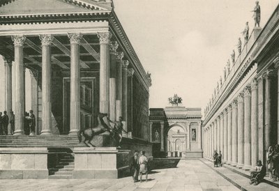El templo de Júpiter y el arco de Nerón como eran de Italian School