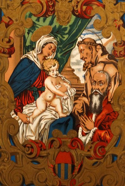 El diploma veneciano de Semitecolo representa a la Virgen con el Niño de Italian School