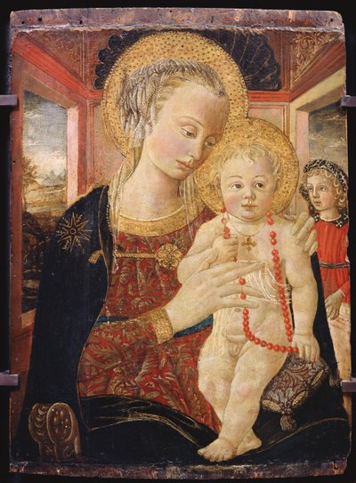 La Virgen con el Niño (óleo sobre madera) de Italian School