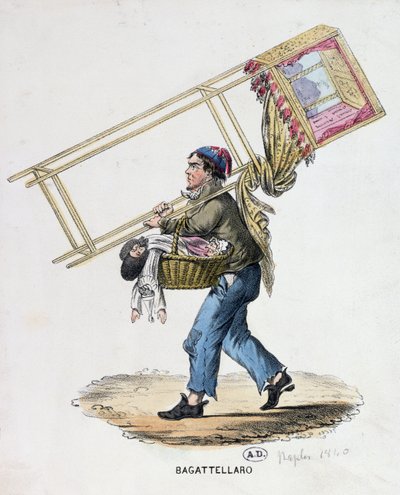El titiritero errante, c.1840 de Italian School