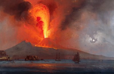 La erupción del Vesubio en 1799 de Italian School