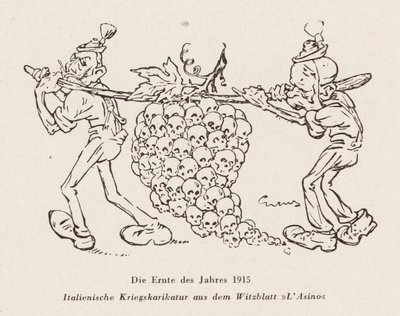 La cosecha del año 1915 (litografía) de Italian School