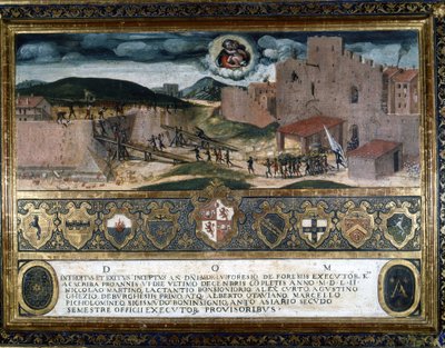 Los habitantes de Siena destruyeron la fortaleza construida por los españoles de Carlos V. 1552 de Italian School