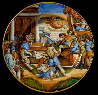 El martirio de los hermanos Juan y Pablo bajo el reinado del emperador Juliano el Apóstata (Flavius Claudius Julianus) de Italian School