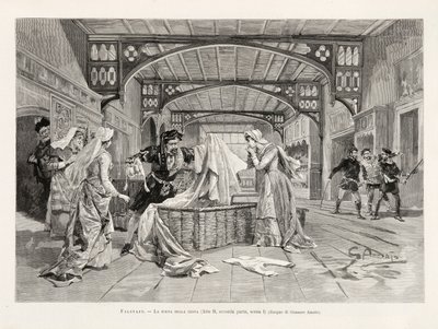 La escena de la cesta (Acto II, Parte Dos, Escena I) de la ópera Falstaff de Giuseppe Verdi, de L