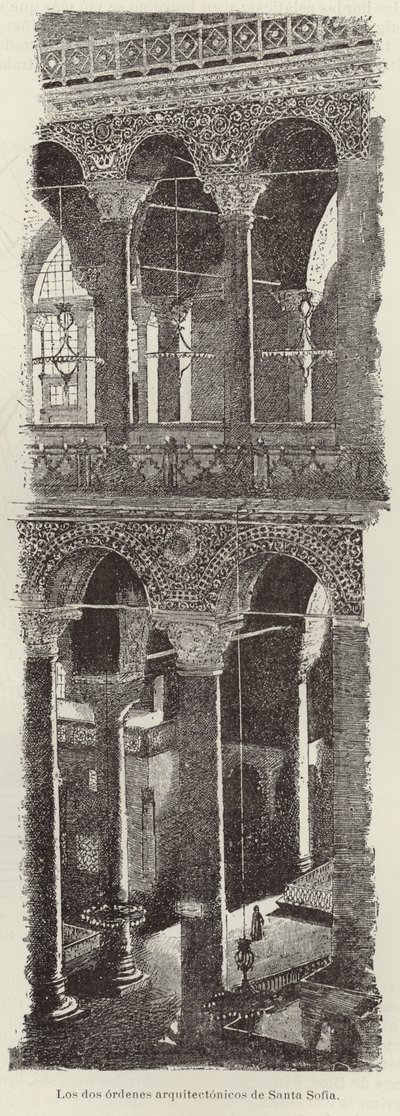 Los dos órdenes arquitectónicos de Santa Sofía de Italian School