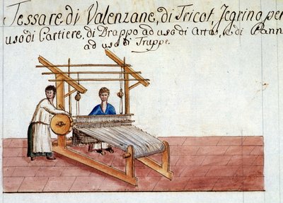 El tejido de lana. 1807. Archivio di Stato de Milán de Italian School